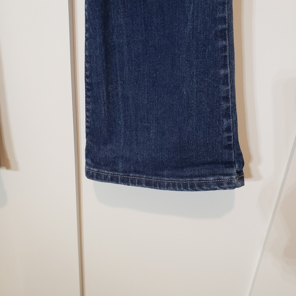 Calvin Klein Flare Stretch Blue Denim Jeans Size 2 X 32 Whiskering Fading - Picture 8 of 14